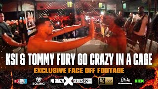 EXCLUSIVE CAGE FOOTAGE:  KSI and Tommy Fury final face off gets heated 🔥