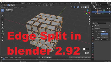 How to separate face in blender . Edge Split in Blender 2.92.