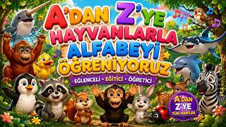 Hayvanlarla Alfabeyi Öğreniyoruz! 🐻🐬🦓 | A’dan Z’ye Harfler screenshot 3
