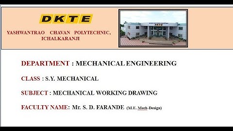 MWM Unit 04 Lecture 01 production drawing || terminology of limits, fits and tolerances
