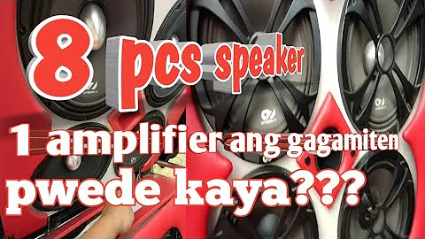 #speaker 8pcs speaker, isang amplifier (series parallel connection)