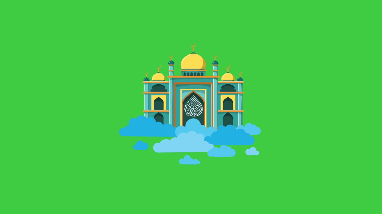  Green  screen  animasi  masjid YouTube