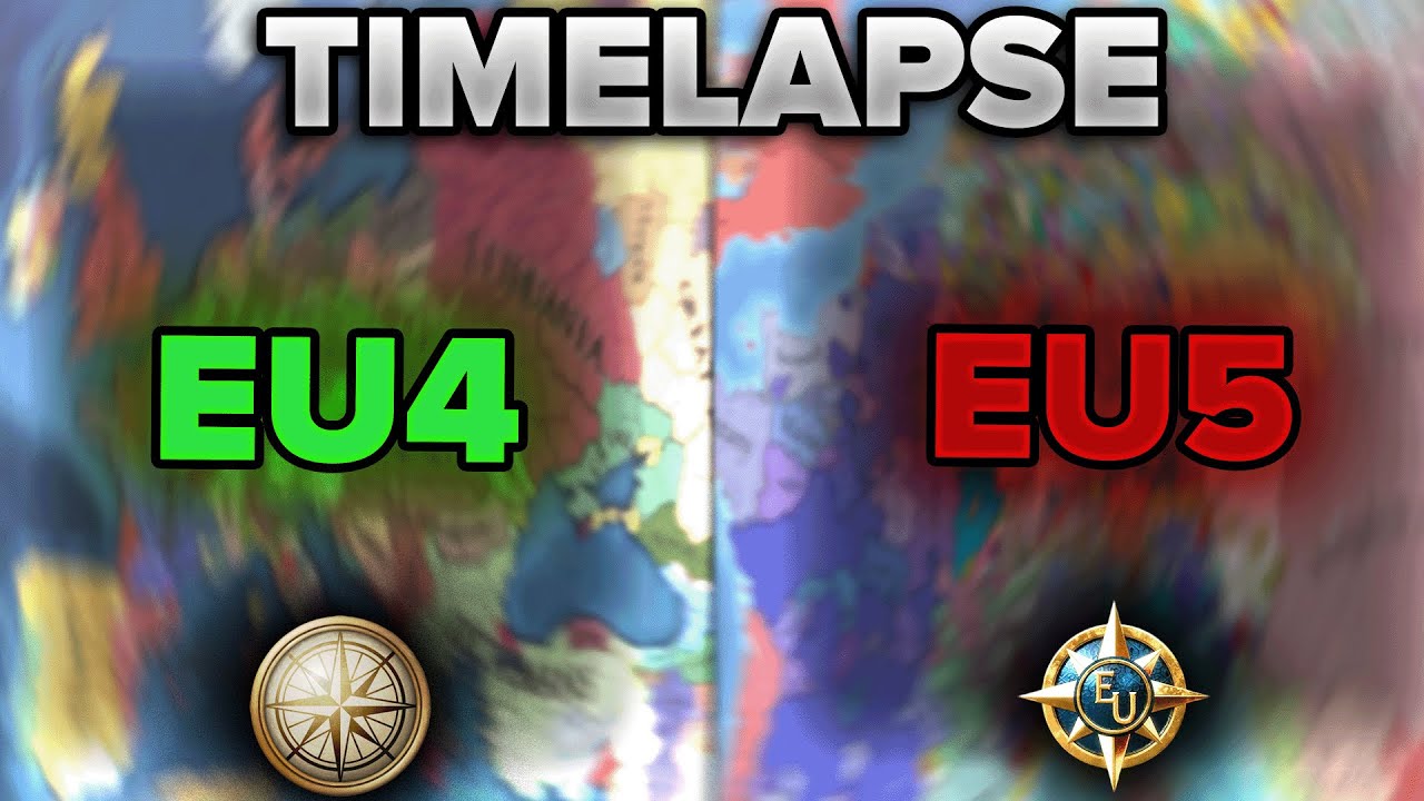 EU5 vs EU4 Timelapse Comparison (FULL)