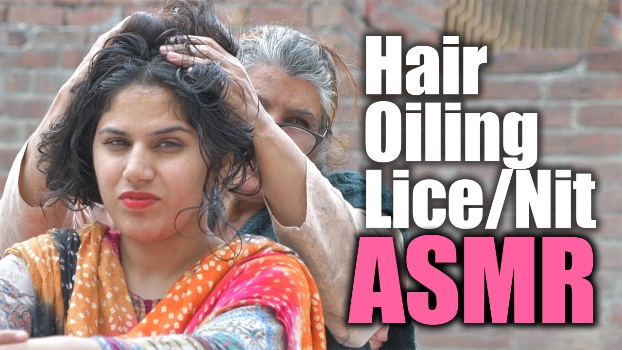 Beautiful Women Head Lices Nits Picking on Black Long Silky Hairs by Mother | ASMR Pakistan