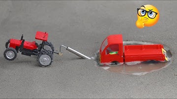 Diy tractor stuck in mud mini science project I Part  9 | Tractor bike video I @keepvilla | sahilips