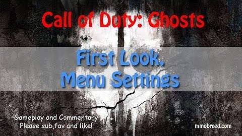 Call of Duty Ghosts - First Look, Menu Settings..