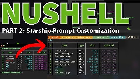 🐚 NuShell - Starship Prompt Customization (Very Easy and No Circles I Promise)