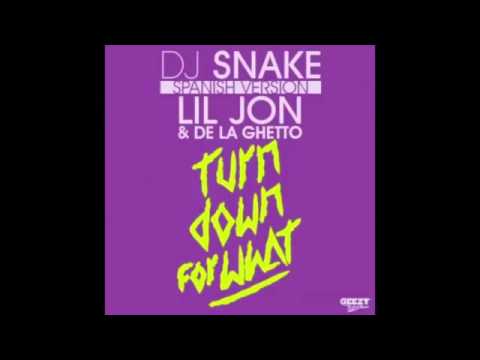 Turn Down For What Spanish Version Dj Snake Ft Lil Jon De La Ghetto Youtube