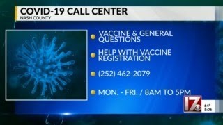 COVID-19 call center in Nash County