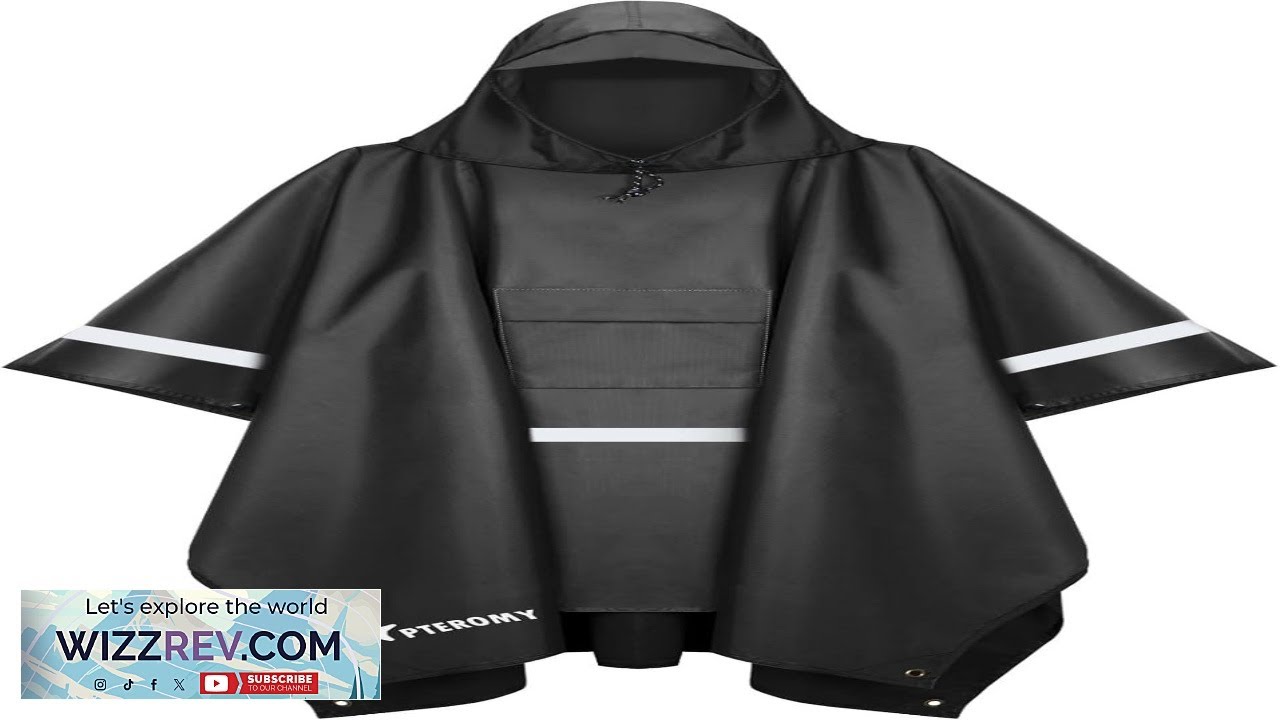 PTEROMY Hooded Rain Poncho for Adult with Pocket Waterproof Lightweight Unisex Raincoat Review