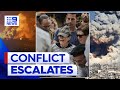 Israel strikes bombard Gaza for second night | 9 News Australia