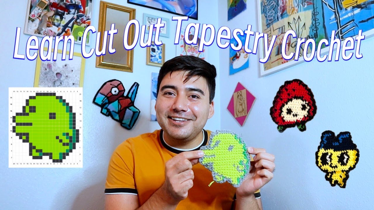 Cut Out Tapestry Crochet Tutorial - Virtual Green Pet