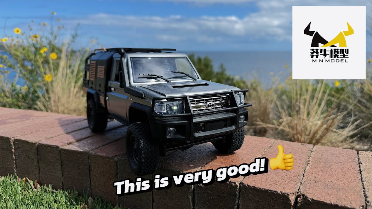 ARRIS Échelle 1/12 RC Crawler, MN-82P RTR RC Truck LC79 4x4 Véhicules tout-terrain 2,4 GHz RC Rock Car avec lumières LED, batterie 7,4 V 1200 mAh pour adultes (gris