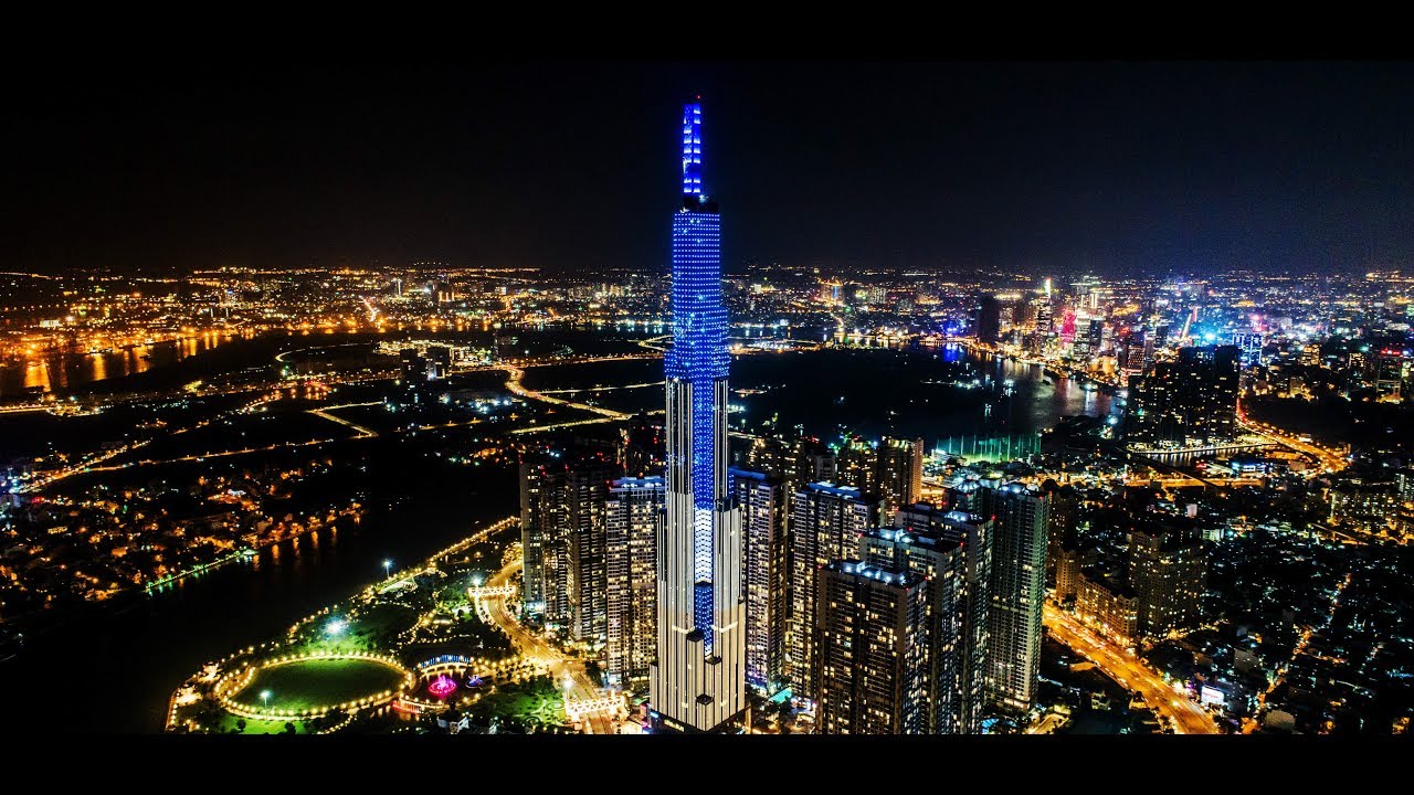 dem sai gon  2022  Kinh đô ánh sáng  Sài Gòn về đêm nhìn từ flycam Ho Chi Minh City At Night 2019