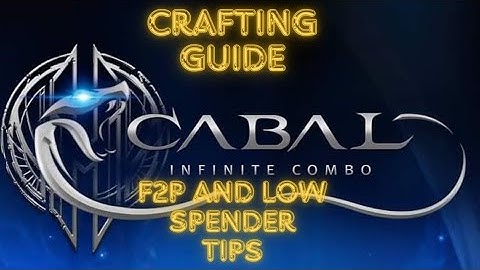 Crafting Guide And Tips Cabal Mobile Infinite Combo Sea Server