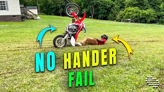Biker Fell on His Back Attempting a No Hander
