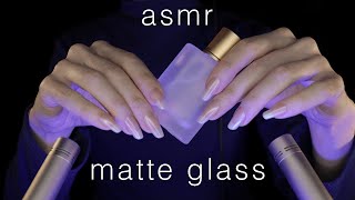 [ASMR] Matte Glass ✧ Scratching and Scratchy Tapping (NO TALKING)