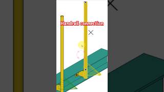 Automatic Handrail connection #tekla #teklastructures