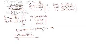 IIT JEE 1992 determinant question