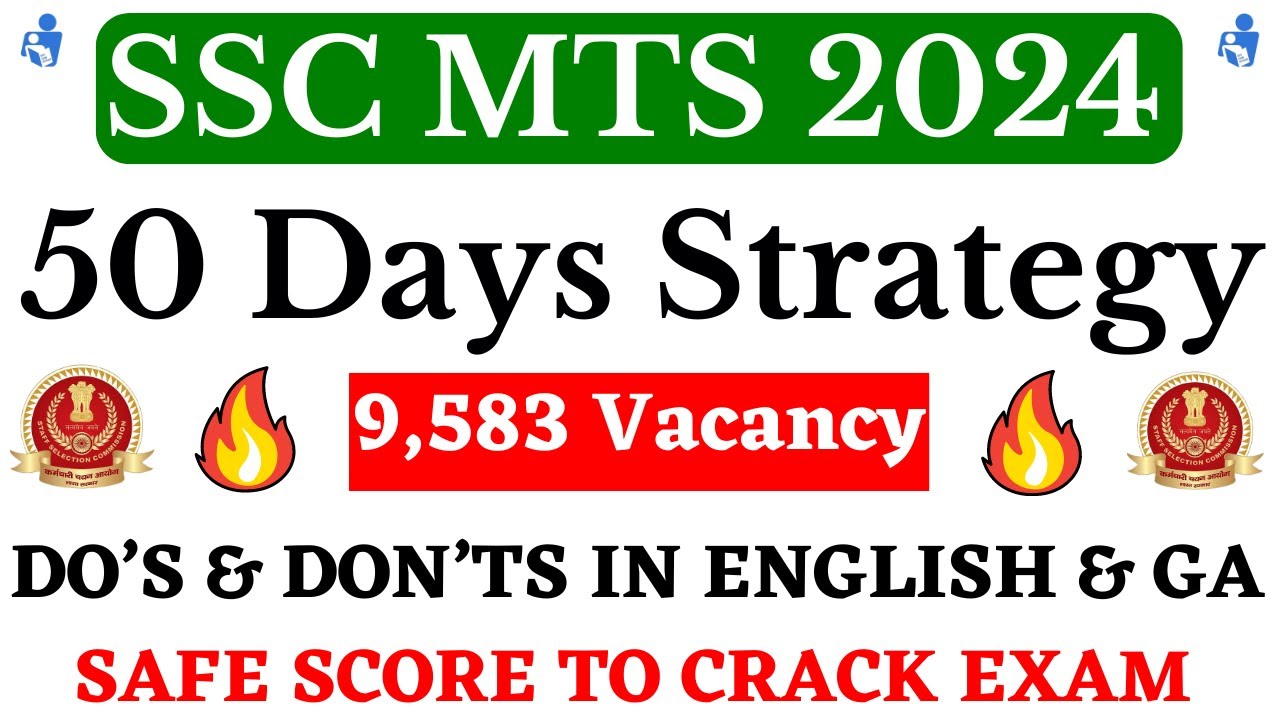 SSC MTS 2024 50 Days Strategy Plan in Tamil | Crack SSC MTS Exam At ...