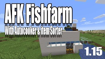 Minecraft: Best AFK Fishfarm with Automatic Fish Cooker and Item Sorter | Tutorial (1.15) | Exelsio