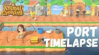 Building a TROPICAL PORT Timelapse - Animal Crossing New Horizons