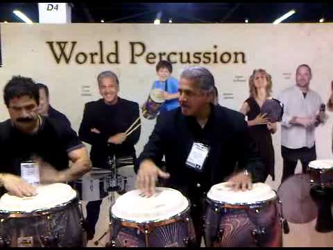 Special Appearance by Remo Sponsored Artist Louie Cruz Beltran at Winter NAMM 2011 - YouTube