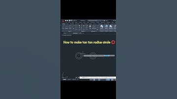 tan tan radius easy trick 😲 | How to make tan tan radius circle ⭕ #autocad #designtips #shorts