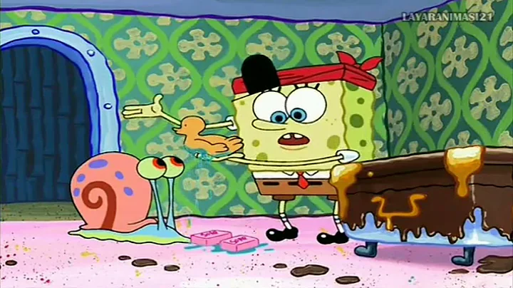 Spongebob - Gary Takes A Bath [2/3] | bahasa Indon...