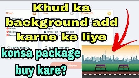 Khud ka background add karne ke liye kon sa package buy kare? 🤔