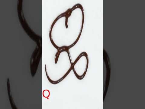 Learn how to draw the letter Q with chocolate on different styles on your cakes shorts