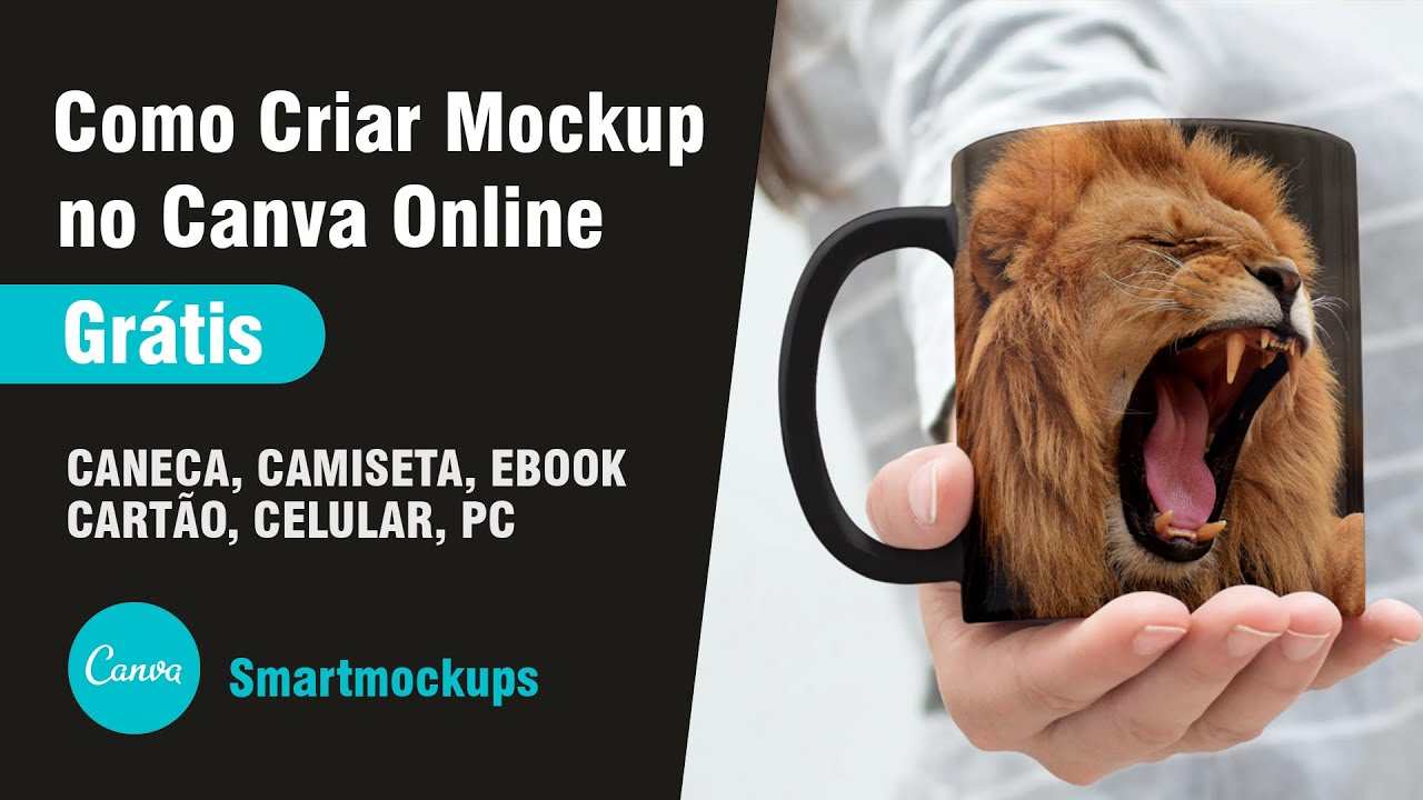 Download Como Criar Mockup No Canva Online Gratis Camiseta Caneca Livros Cartao Celular Computador Youtube