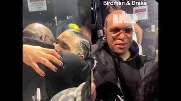 Drake hugs Birdman and his painted nails were obvious
