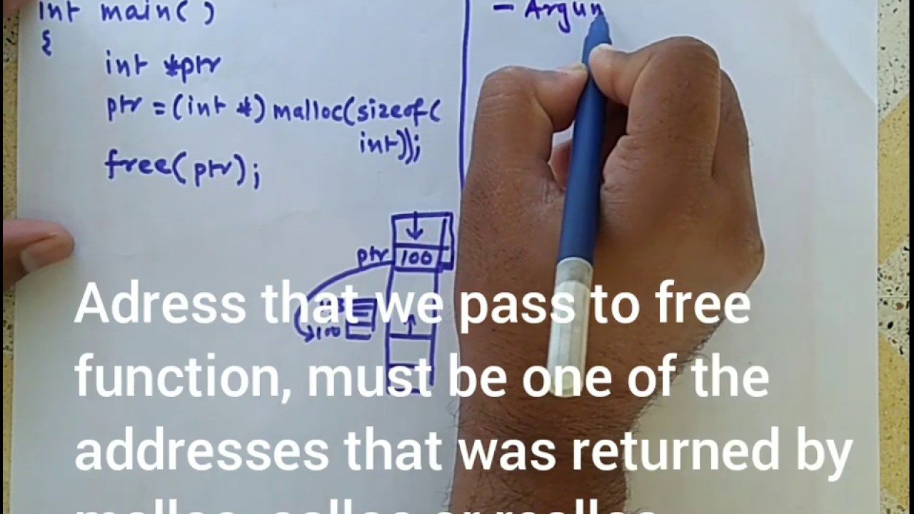 C programming - dynamic memory - free - video 5 - YouTube