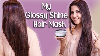 Glossy Shine Hair Mask For Dry Damaged Hair / How To Use Hair Conditioner - Ghazal Siddique screenshot 5