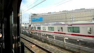 JR学研都市線（片町線） 徳庵～鴻池新田　車窓風景　近畿車輛の新車　Gakkentoshi Line Tokuan to Kōnoikeshinden　(2019.3)