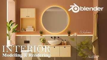 Blender3D Modern Washroom Design Tutorial: Learn 3DModeling, Texturing, and Rendering for Beginners