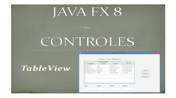 JavaFX 8 Tutorial - TableView - #19 Español