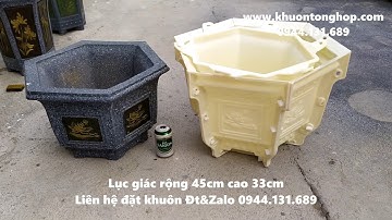 Khuôn chậu lục giác rộng 45cm abs | Khuôn tổng hợp