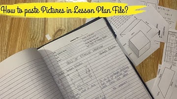 Picture Pasting in Lesson Plan File of Mathematics || Miniatures in LESSON PLAN FILES ||