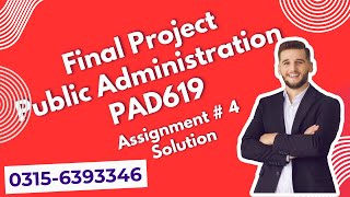 PAD619 Assignment 4 solution Proposal 2025 #pad619 #vu