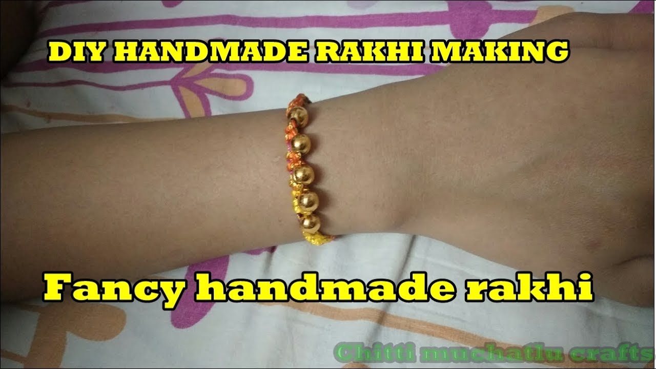 Fancy handmade Rakhi | Diy Rakhi | rakhi making at home | fancy ...
