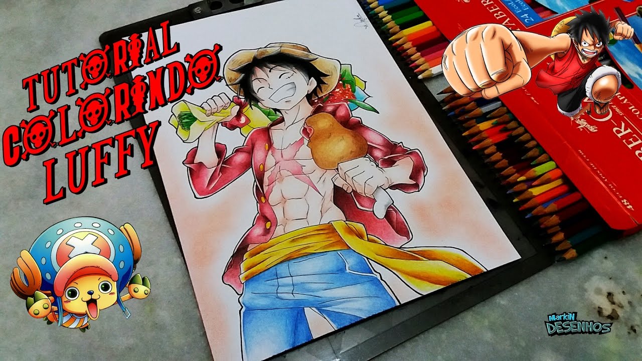 How to Color Luffy (One Piece) Como Colorir Luffy (One Piece