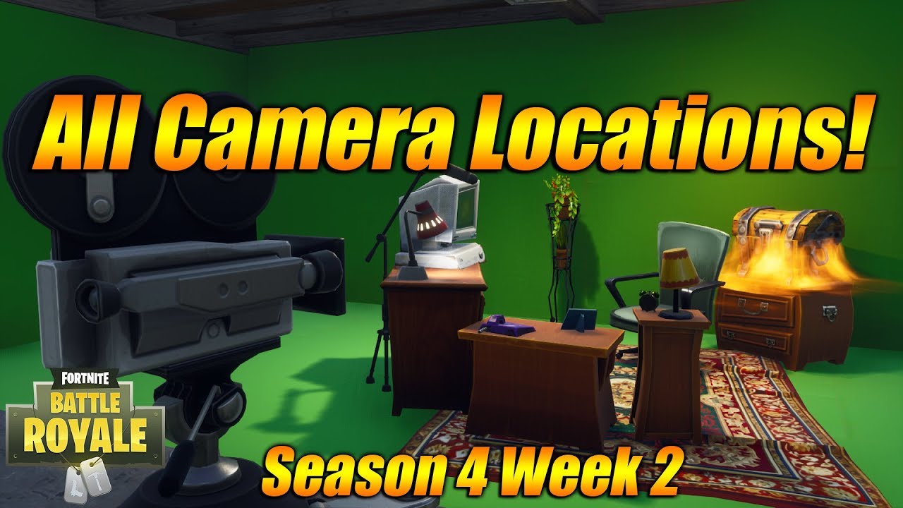 Dance In Front Of Different Cameras In Fortnite Battle Royale All - dance in front of different cameras in fortnite battle royale all camera locations week 2