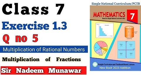 Class 7 Exercise 1.3 Q no 5 Single National Curriculum Maths SNC Ex 1.3 8th PCTB  Sir Nadeem Munawar