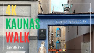 【4K】 Lithuania Kaunas Walk - Best Western Santakos Hotel to with Courtyard Gallery with City Sounds