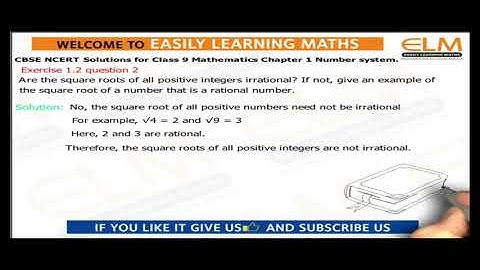 CBSE NCERT Solutions for Class 9 Mathematics Chapter 1 exercise 1.2 question 2