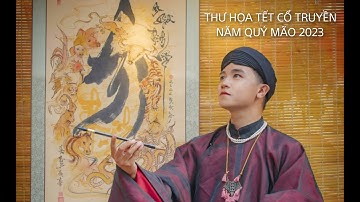 Tranh Mèo phong cách thủy mặc dịp Tết 2023- Thư họa Xuân Thành- HTV 60s thời sự