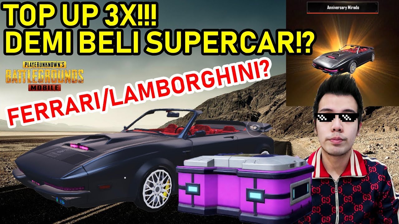 BAKAR UC BELI MOBIL SUPERCAR PALING MAHAL PUBG MOBILE INDONESIA