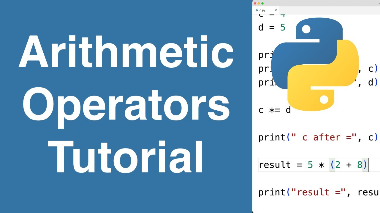 Arithmetic Operators Python Tutorial YouTube Arithmetic Operators Python Tutorial YouTube